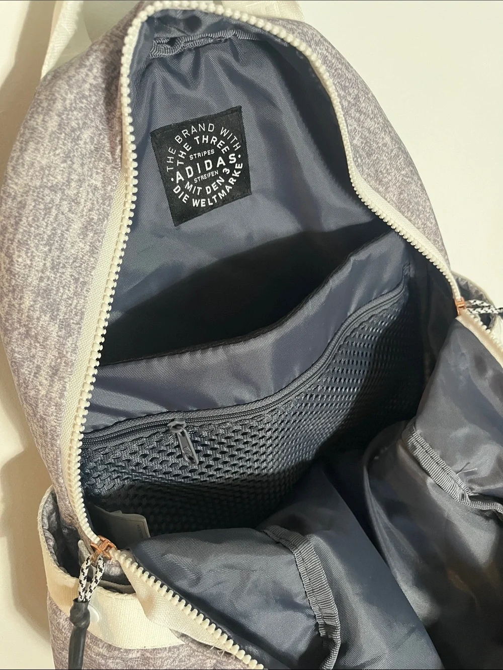 adidas Gray & White Heathered Backpack with Pockets - Picture 9 of 10